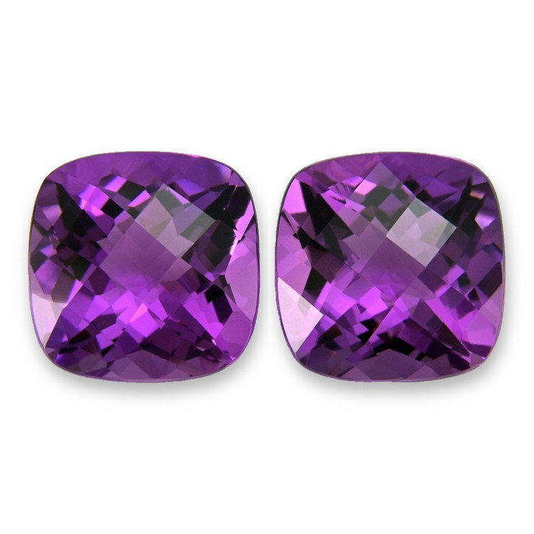 10.02 Ct.Tw. Purple Amethyst Pair from Brazil