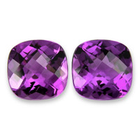 7.45&nbsp;Ct.Tw.Total Carat Weight Purple Amethyst Pair from Brazil Video