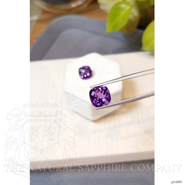 7.45 Ct.Tw. Purple Amethyst Pair from Brazil