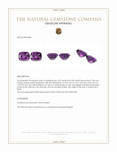 6.10 Ct.Tw.Total Carat Weight Purple Amethyst Pair from Brazil Appraisal