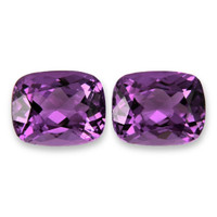 6.10 Ct.Tw.Total Carat Weight Purple Amethyst Pair from Brazil Video