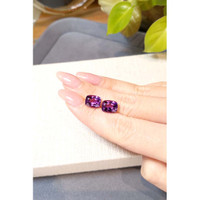 6.10&nbsp;Ct.Tw.Total Carat Weight Purple Amethyst Pair from Brazil Life Style