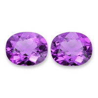 4.76 Ct.Tw.Total Carat Weight Purple Amethyst Pair from Brazil Video