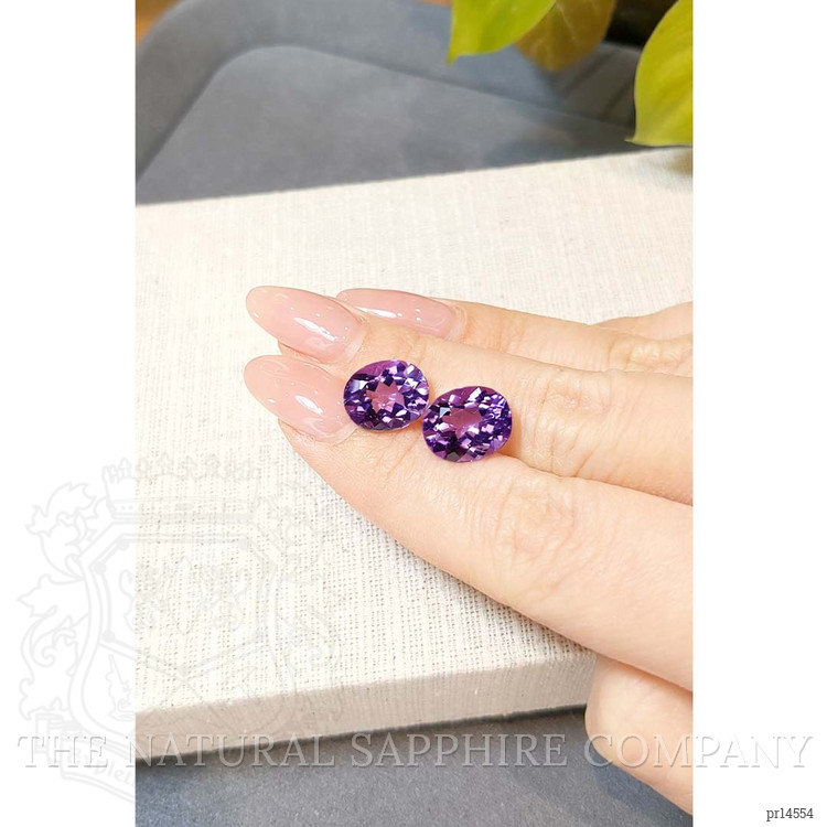 8.29 Ct.Tw. Purple Amethyst Pair from Brazil