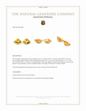 4.27 Ct.Tw.Total Carat Weight Yellow Citrine Pair from Brazil Appraisal