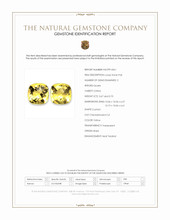 7.37&nbsp;Ct.Tw.Total Carat Weight Yellow Citrine Pair from Brazil Scan Report