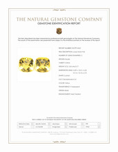 7.32&nbsp;Ct.Tw.Total Carat Weight Yellow Citrine Pair from Brazil Scan Report