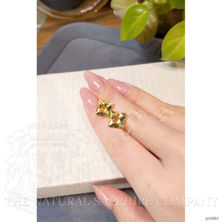 8.78 Ct.Tw. Yellow Citrine Pair from Brazil