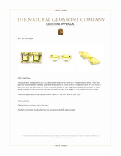 8.71&nbsp;Ct.Tw.Total Carat Weight Yellow Citrine Pair from Brazil Appraisal