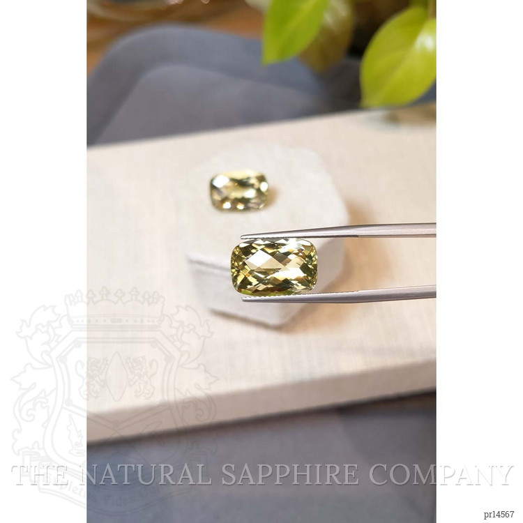 14.69 Ct.Tw. Yellow Quartz Pair from Brazil
