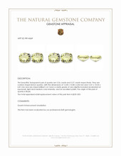 11.13&nbsp;Ct.Tw.Total Carat Weight Lemon Quartz Pair from Brazil Appraisal