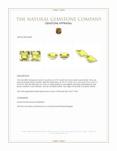 8.85 Ct.Tw.Total Carat Weight Lemon Quartz Pair from Brazil Appraisal