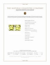 8.85&nbsp;Ct.Tw.Total Carat Weight Lemon Quartz Pair from Brazil Scan Report