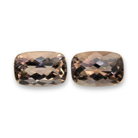 7.55 Ct.Tw.Total Carat Weight Greyish Brown Smokey Quartz Pair from Brazil Video