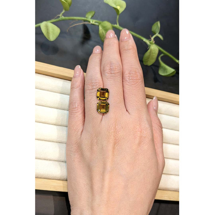 5.49 Ct.Tw. Yellow Quartz Pair from Brazil