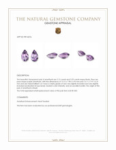 6.42 Ct.Tw.Total Carat Weight Purple Amethyst Pair from Brazil Appraisal