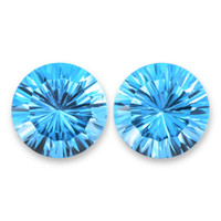 11.24&nbsp;Ct.Tw.Total Carat Weight Swiss Blue Topaz Pair from Brazil Video