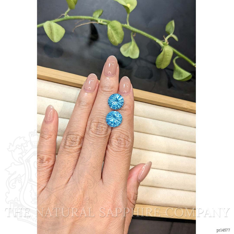 11.24 Ct.Tw. Swiss Blue Topaz Pair from Brazil