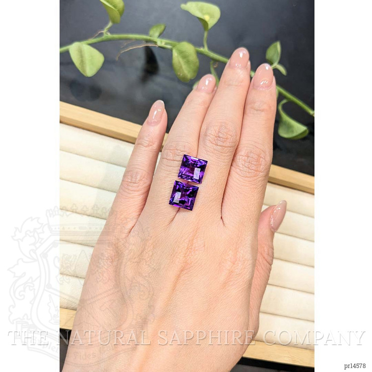 9.42 Ct.Tw. Purple Amethyst Pair from Brazil