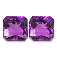 14.16 Ct.Tw.Total Carat Weight Purple Amethyst Pair from Brazil Video