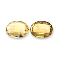 10.46 Ct.Tw.Total Carat Weight Yellow Citrine Pair from Brazil Video
