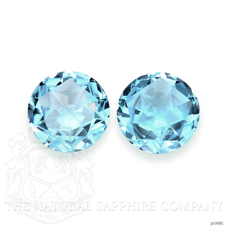 19.93 Ct.Tw. Swiss Blue Topaz Pair from Brazil
