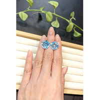 19.93 Ct.Tw.Total Carat Weight Swiss Blue Topaz Pair from Brazil Life Style