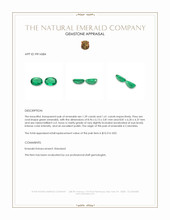3.00 Ct.Tw.Total Carat Weight Emerald Pair from Colombia Appraisal