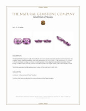 4.52 Ct.Tw.Total Carat Weight Purple Amethyst Pair from Brazil Appraisal