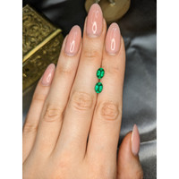 1.72 Ct.Tw.Total Carat Weight Emerald Pair from Zambia Life Style