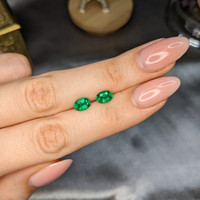 1.72 Ct.Tw.Total Carat Weight Emerald Pair from Zambia Life Style
