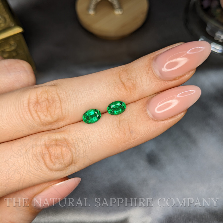 1.72 Ct.Tw. Emerald Pair from Zambia
