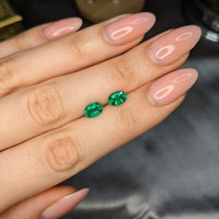 1.72 Ct.Tw.Total Carat Weight Emerald Pair from Zambia Life Style