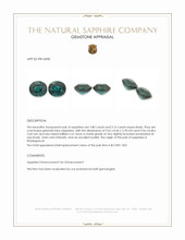 7.56 Ct.Tw.Total Carat Weight Greenish Blue Sapphire Pair from Madagascar Appraisal