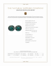 7.56 Ct.Tw.Total Carat Weight Greenish Blue Sapphire Pair from Madagascar Scan Report