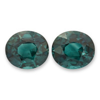 7.56&nbsp;Ct.Tw.Total Carat Weight Greenish Blue Sapphire Pair from Madagascar Video