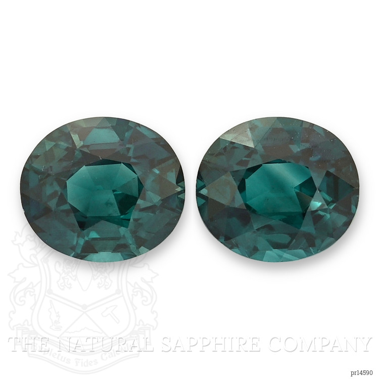 7.56 Ct.Tw. Greenish Blue Sapphire Pair from Madagascar
