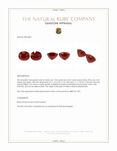 13.08 Ct.Tw.Total Carat Weight Ruby Pair from Burma (Myanmar) Appraisal