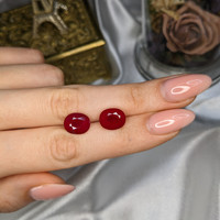 13.08&nbsp;Ct.Tw.Total Carat Weight Ruby Pair from Burma (Myanmar) Life Style