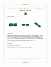15.62&nbsp;Ct.Tw.Total Carat Weight Emerald Pair from Zambia Appraisal