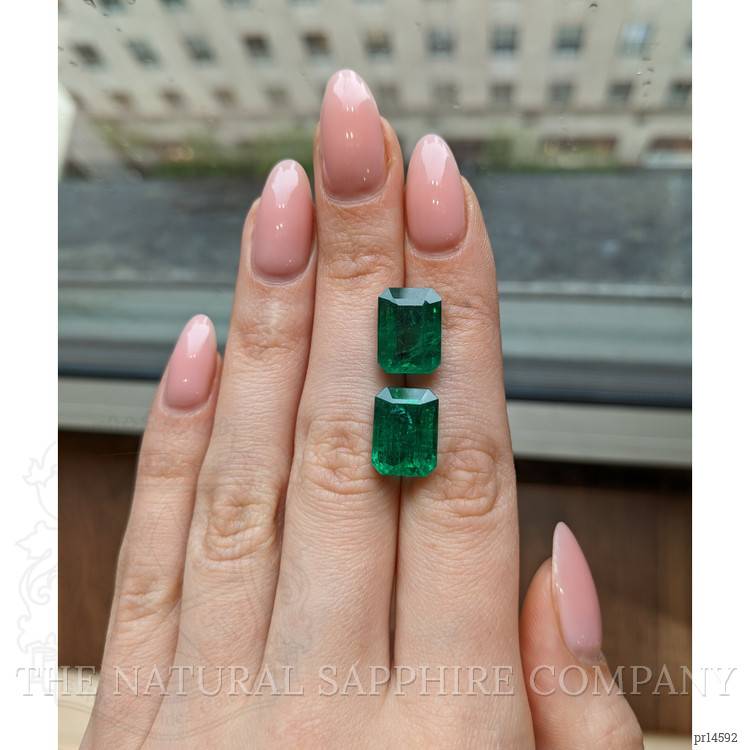15.62 Ct.Tw. Emerald Pair from Zambia
