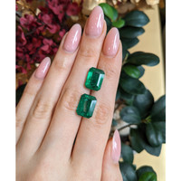 15.62 Ct.Tw.Total Carat Weight Emerald Pair from Zambia Life Style