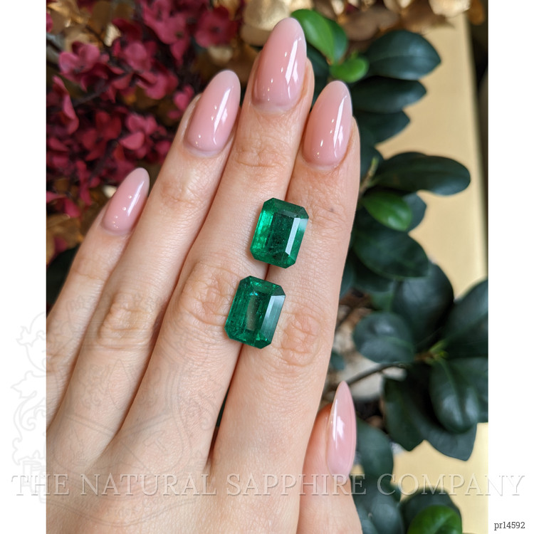 15.62 Ct.Tw. Emerald Pair from Zambia