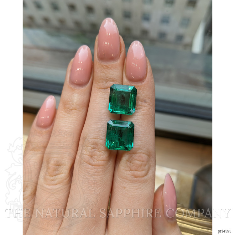 16.65 Ct.Tw. Emerald Pair from Zambia