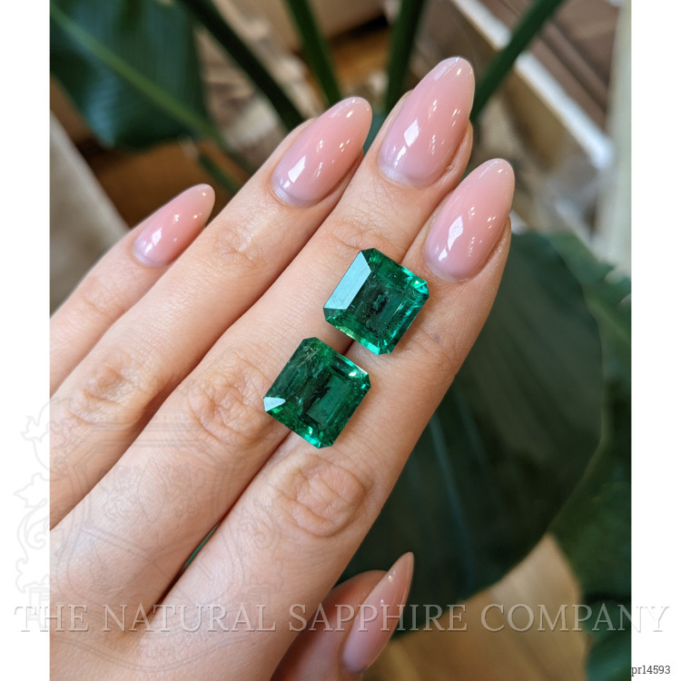 16.65 Ct.Tw. Emerald Pair from Zambia