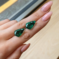 19.08 Ct.Tw.Total Carat Weight Emerald Pair from Zambia Life Style