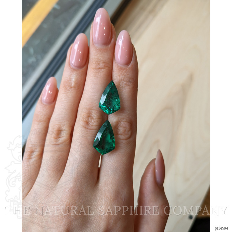 19.08 Ct.Tw. Emerald Pair from Zambia