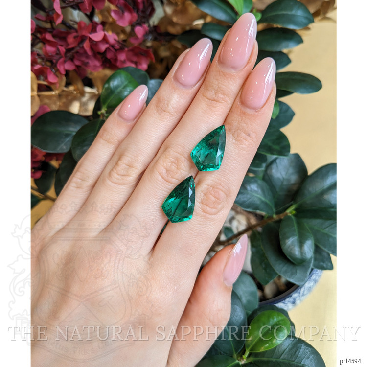 19.08 Ct.Tw. Emerald Pair from Zambia