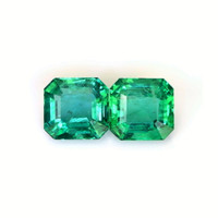 3.43 Ct.Tw.Total Carat Weight Emerald Pair from Zambia Video