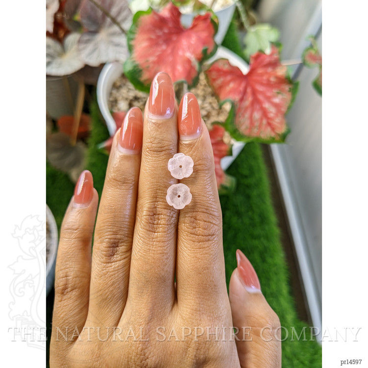3.73 Ct.Tw. Pink Rose Quartz Pair from Ceylon (Sri Lanka)